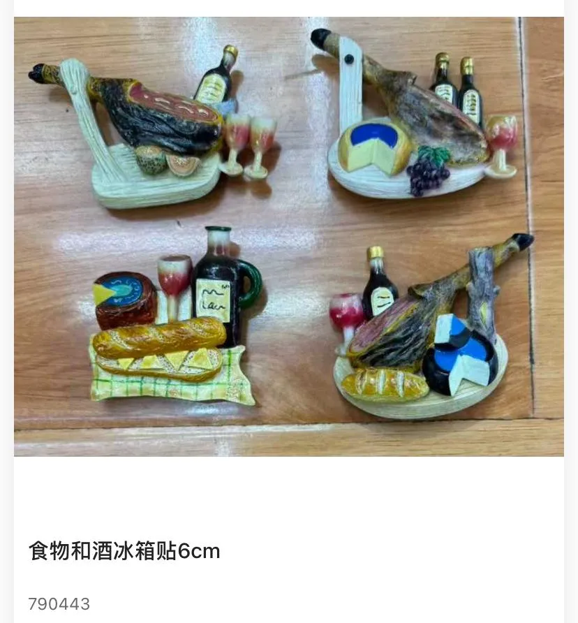 Hand-painted, textured resin design depicting detailed food and beverage elements for a realistic 3D appearance.