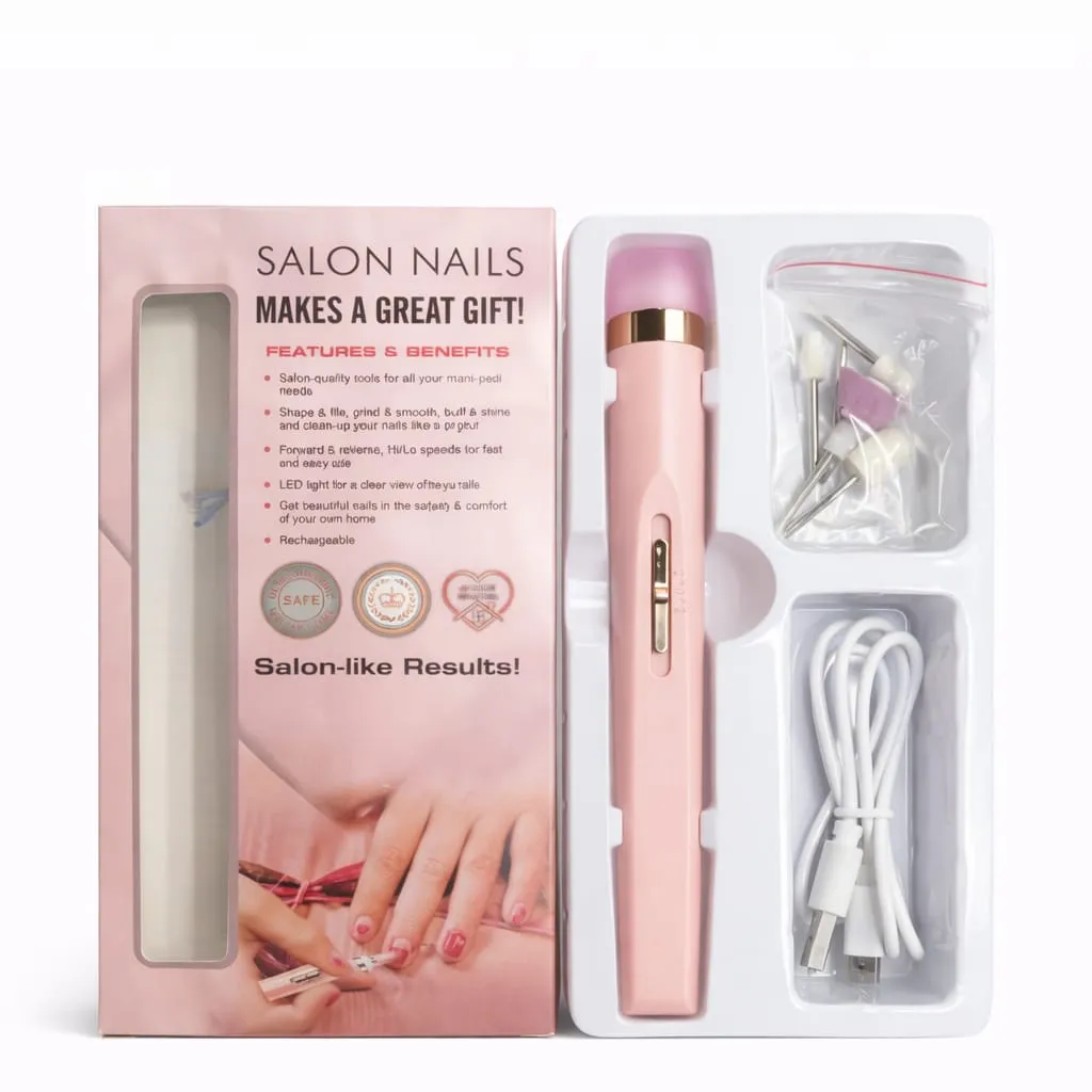 Electric Nail File Manicure Pedicure Kit with USB KDM0107