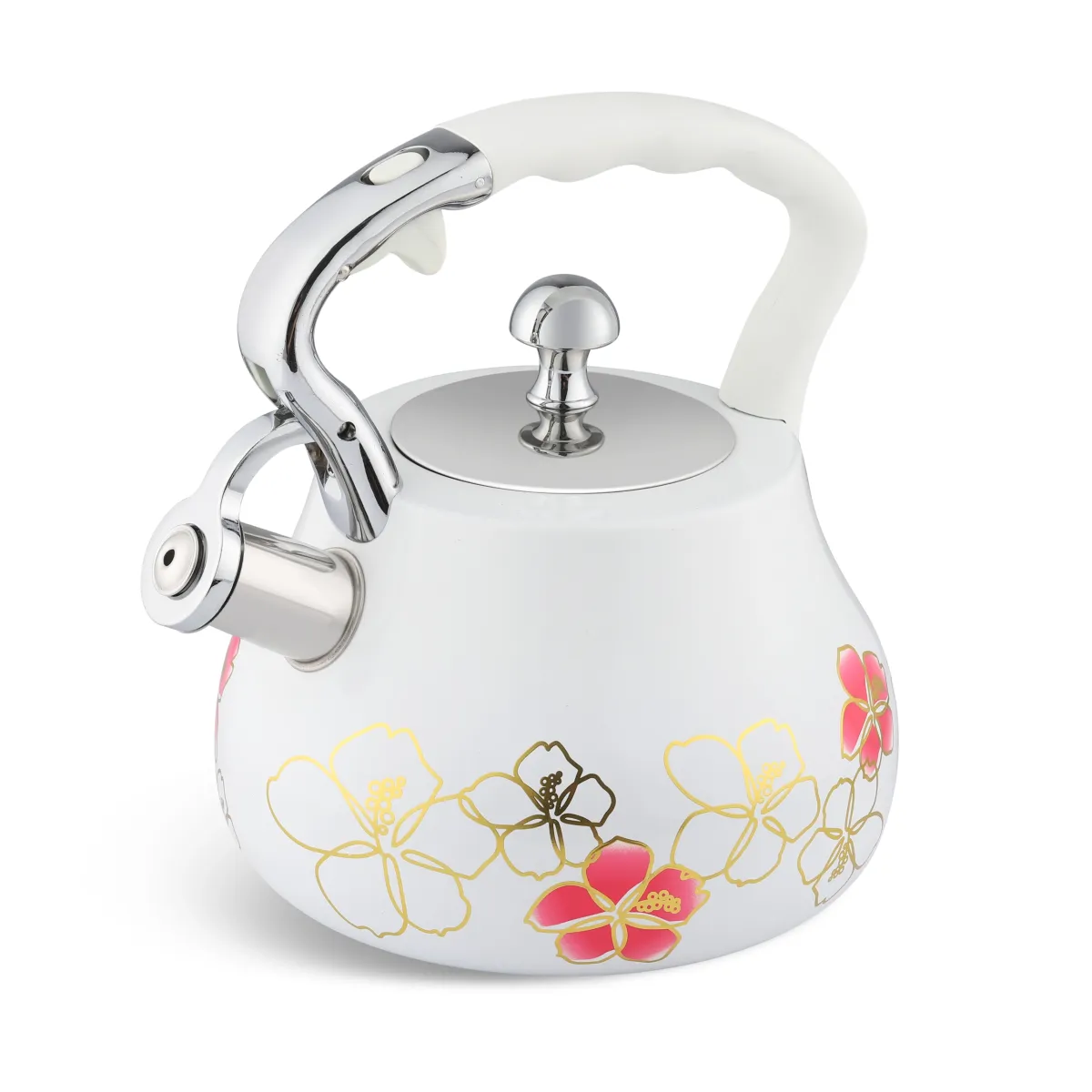 Edenberg Traditional Stainless Steel Kettle 3.0L Induction Compatible – White | EB-8842