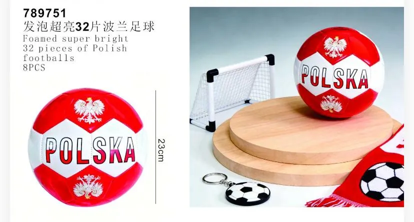 Poland National Edition 32-Panel Soft Foamed Soccer Ball / Football (8-Piece Set)   789751