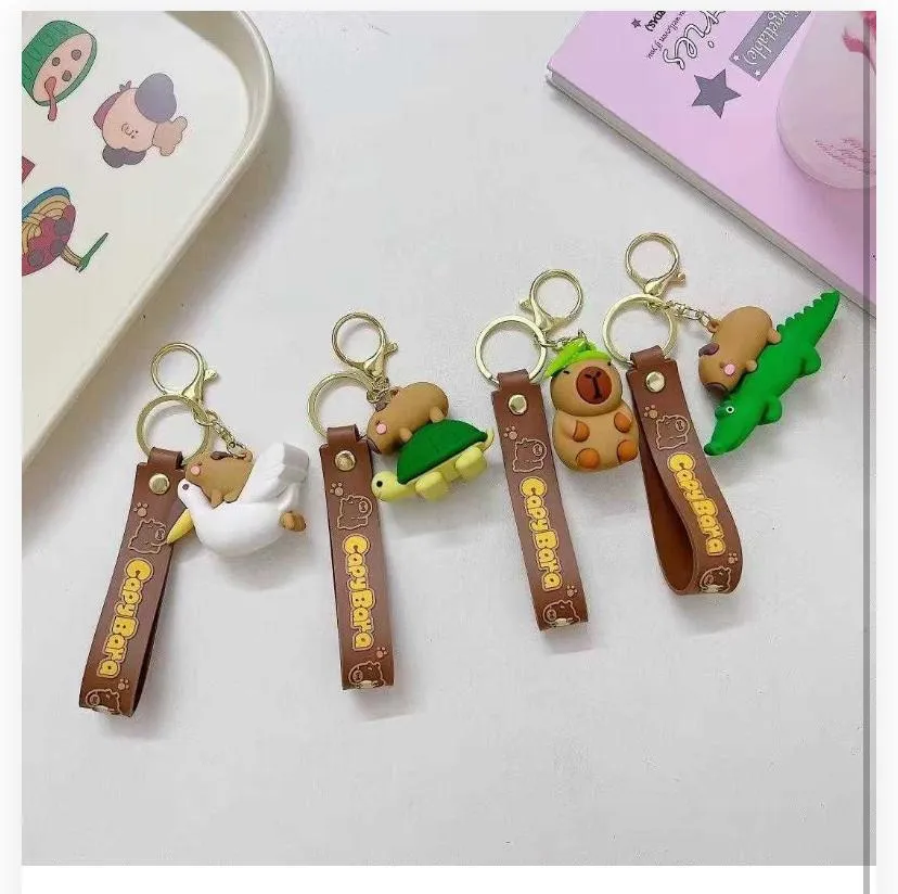 🦫 Cute 3D Capybara Keychain & Bag Charm Collection 787895