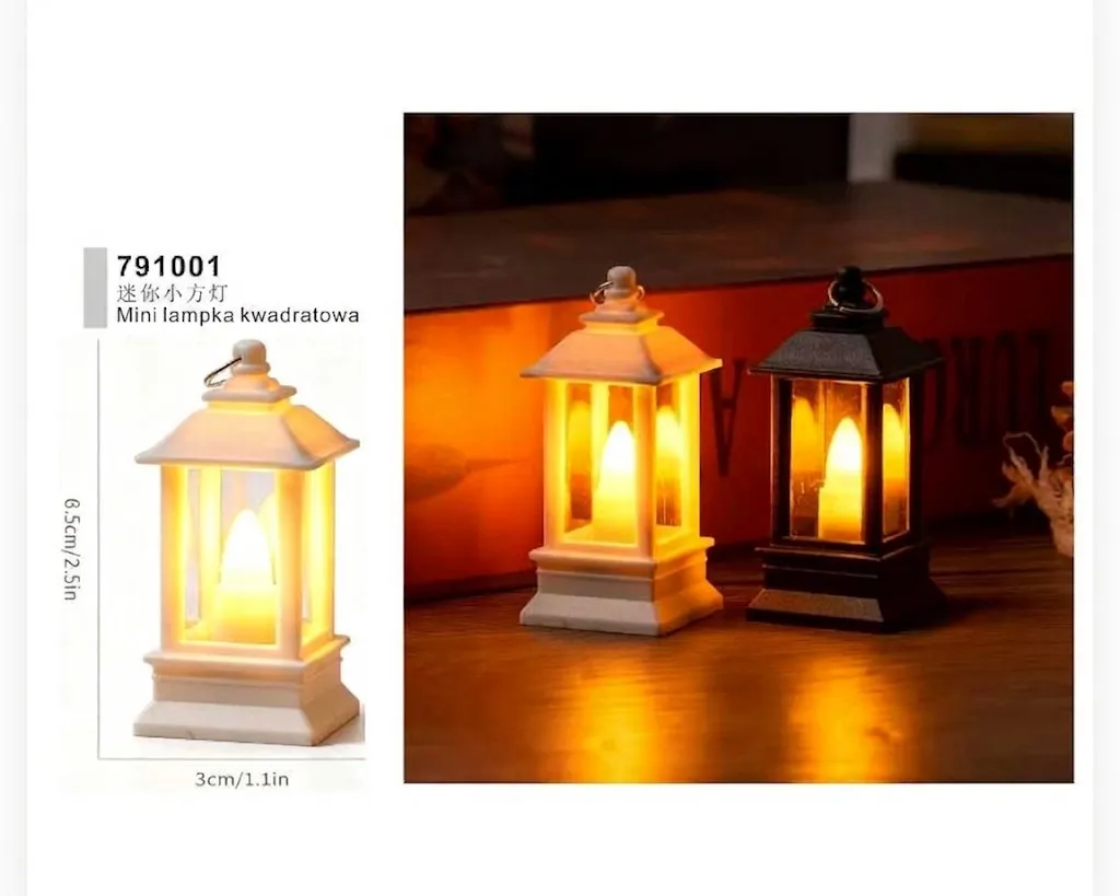 Miniature Square LED Decorative Lantern (6.5 cm x 3 cm) – Item 791001