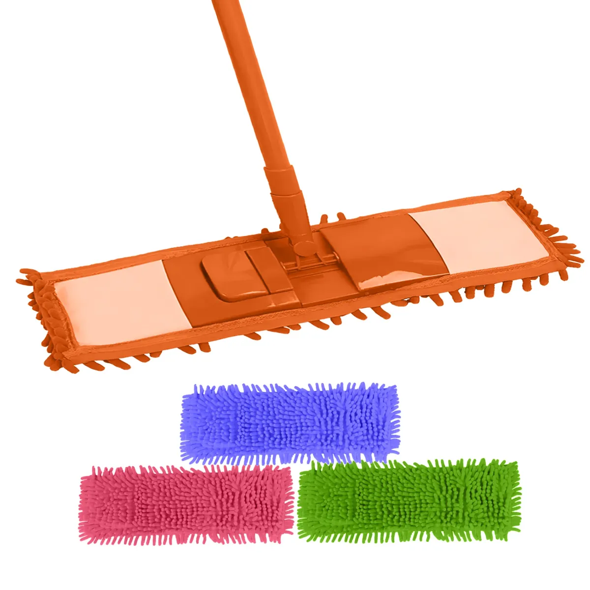 Flat Mop with Telescopic Handle + 2pcs Microfiber Covers – K020267