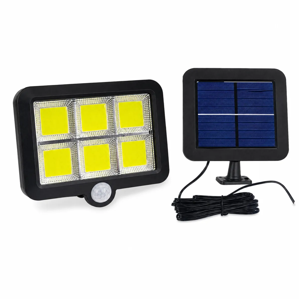 Solar Motion Sensor 120 COB LED Wall Light With Remote and Adjustable Panel | ME-143