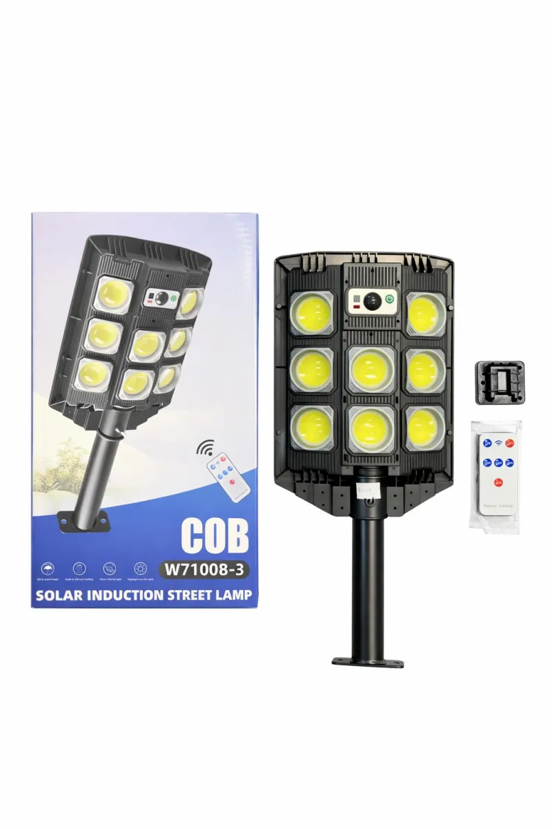 Powerful 8-COB Solar Induction Street Lamp with Remote Control KDM0429