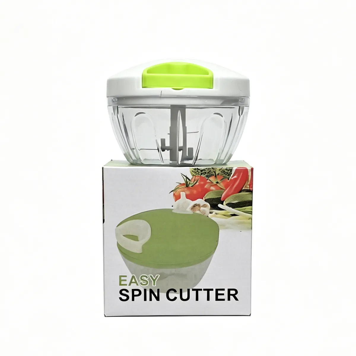 Manual Vegetable Chopper with Container – Compact Handheld Fruit & Vegetable Cutter SC-176