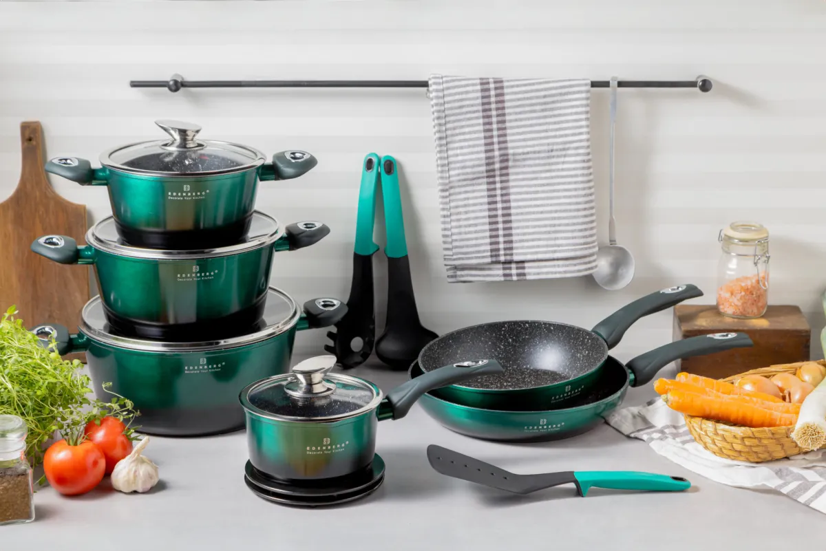 EDENBERG Cookware set with kitchen tools 15pcs EB-5628N