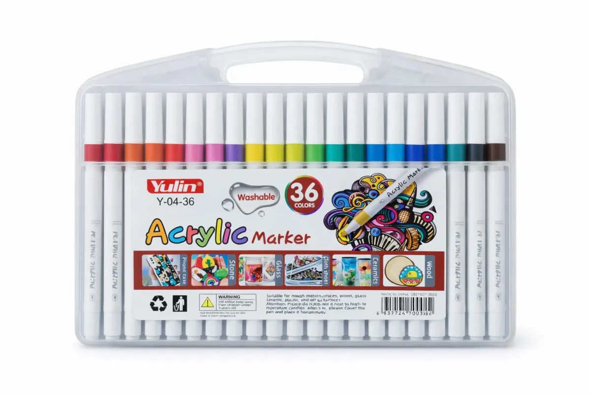 Acrylic Markers Y04 36 Pcs KDM0364