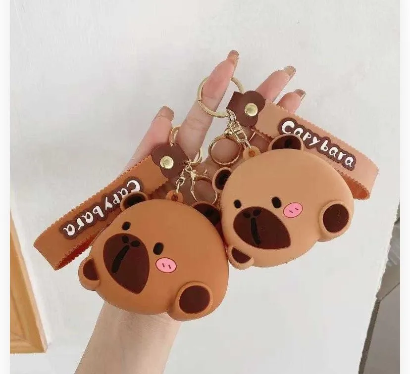 Cute Silicone Capybara Keychain & Bag Charm 788011