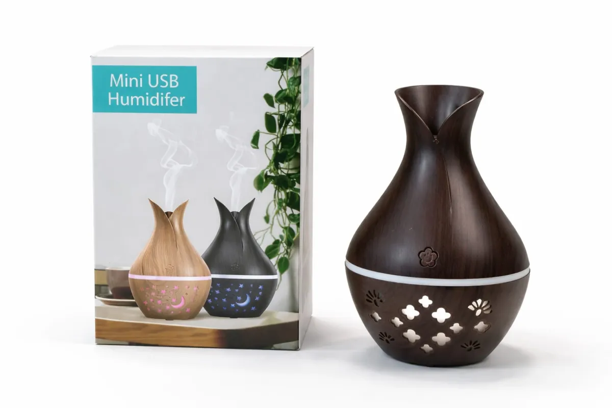 Ultrasonic Wood-Style LED Air Humidifier KDM0490