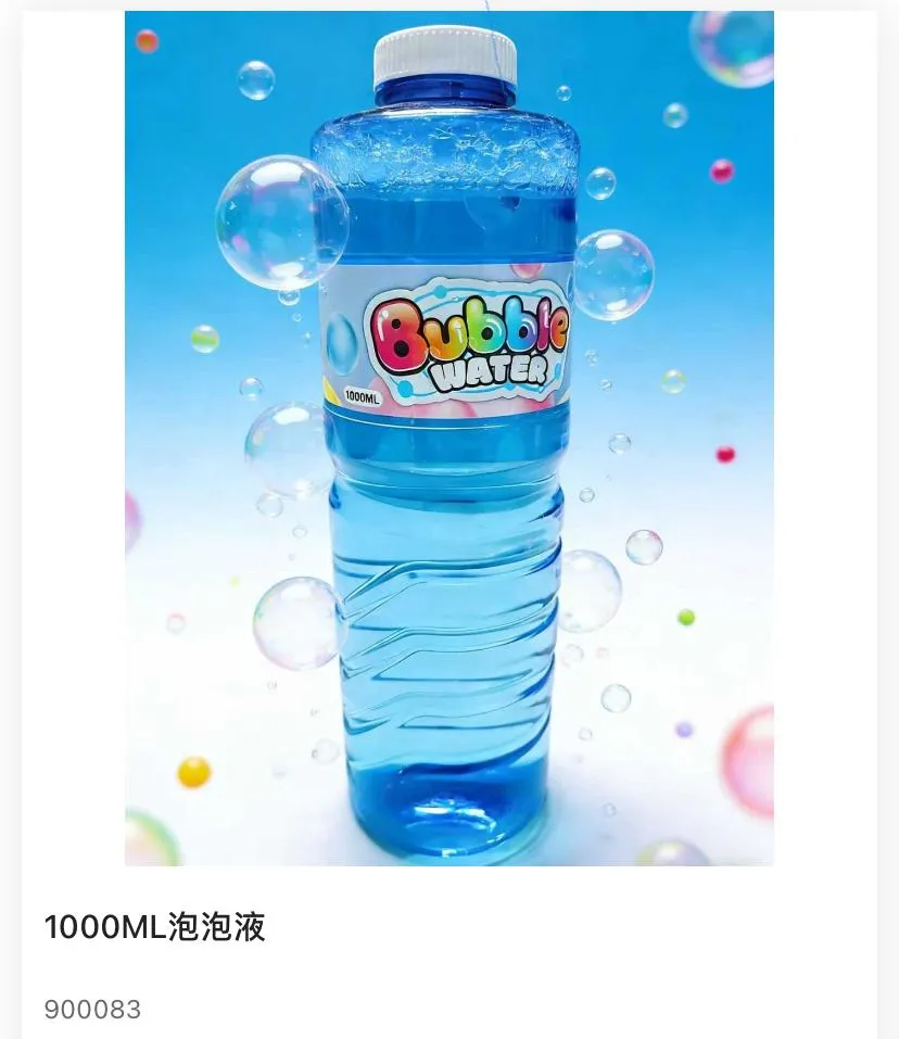 Bubble Water Solution Refill Bottle – Jumbo 1000 ml (1 Liter)