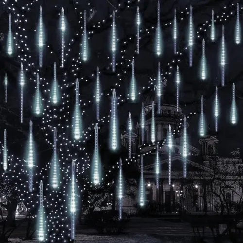 LED Star Curtain Light 50cm 8pcs White Indoor/Outdoor IP44