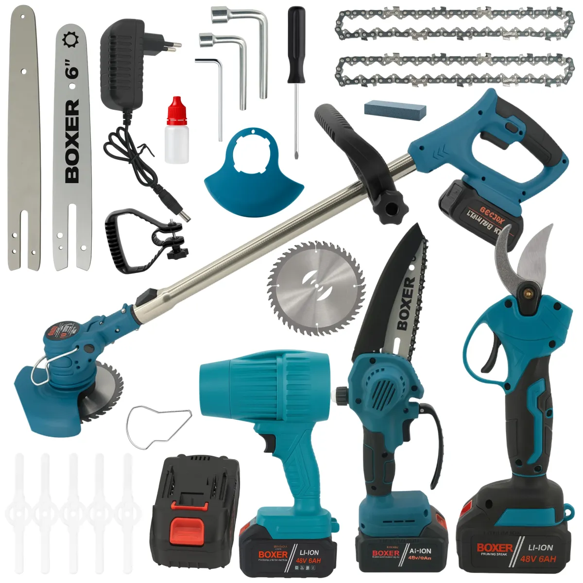 4in 1 lawn mower / blower / chainsaw / pruning shears Garden Tools Set | BX-3408