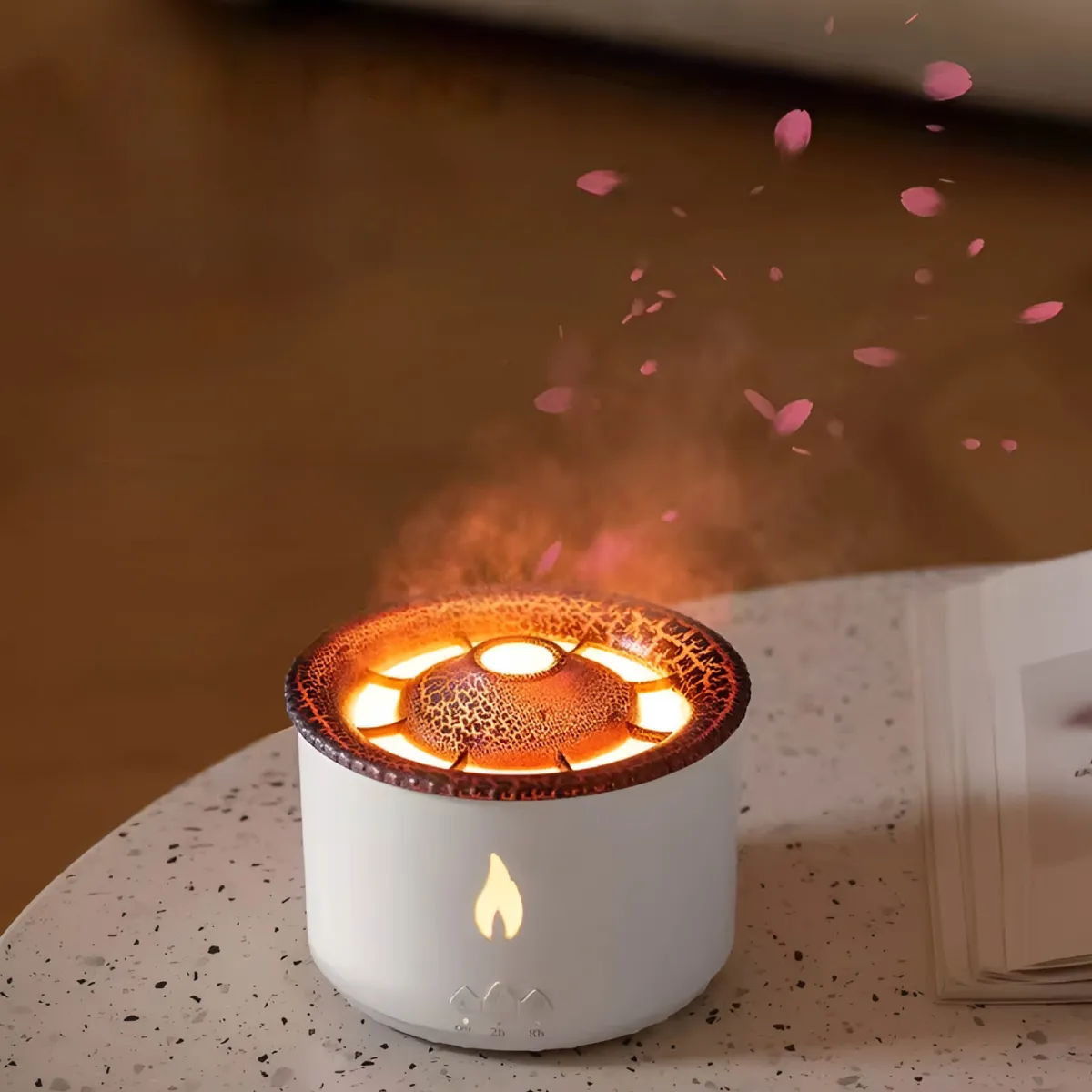 Flame Volcano Aroma Diffuser Humidifier White | J-V19