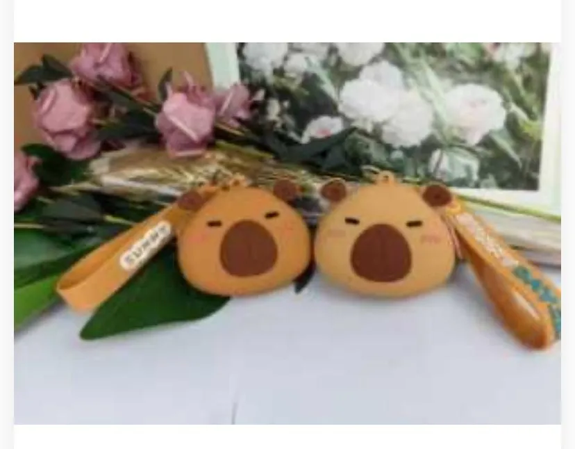 Cute Capybara Silicone Mini Coin Purse & Keychain Pouch. 787996