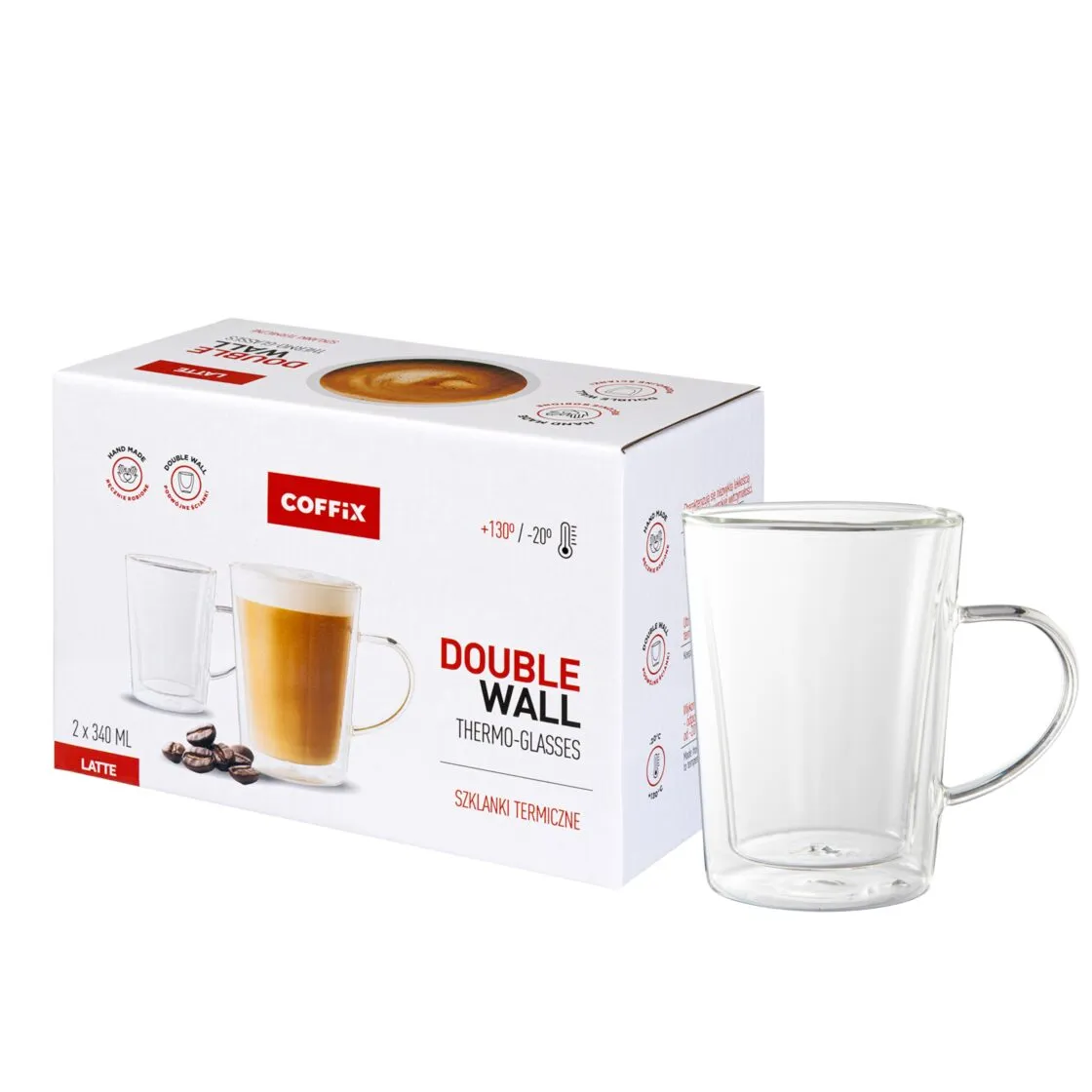 Thermal Glasses with Handle for Latte