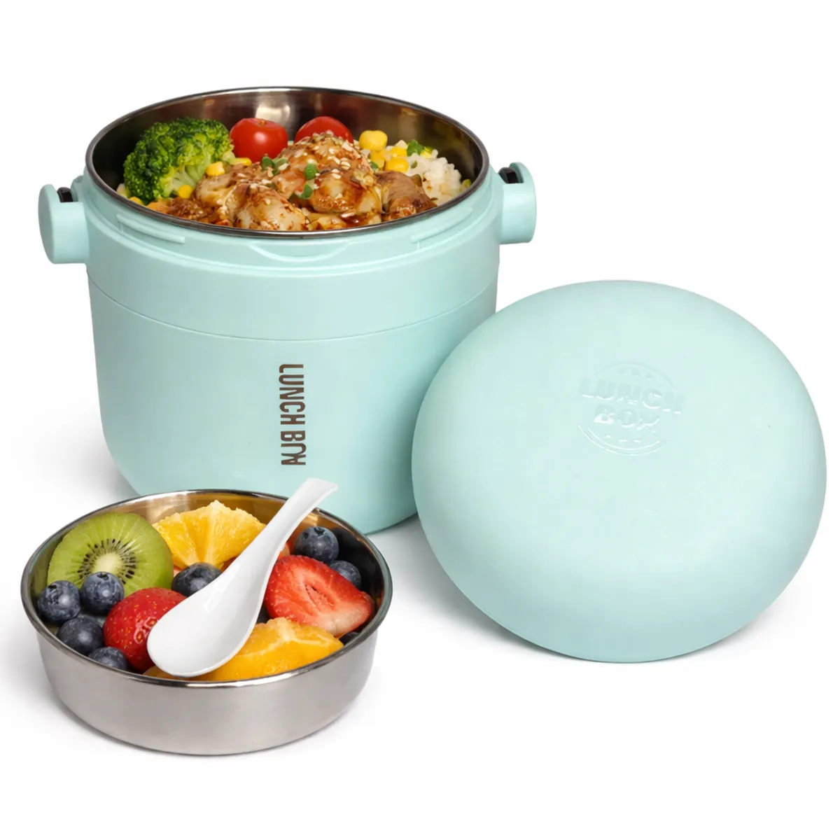 Stainless steel lunch box 1L for hot and cold meals - LB1112
