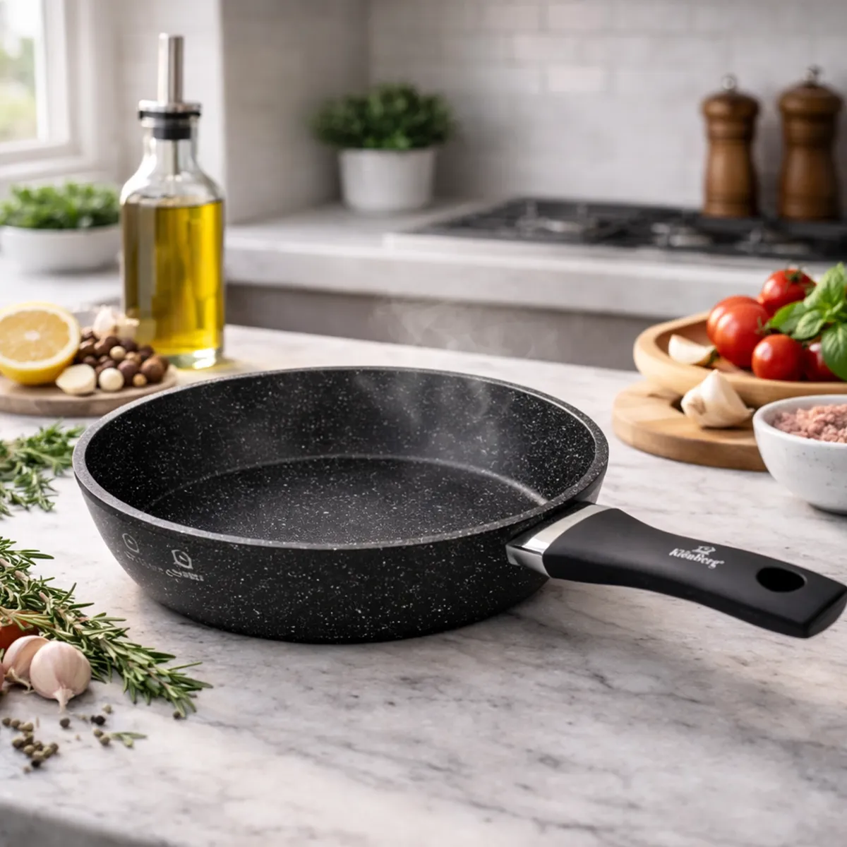 Non-Stick Frying Pan 16 Cm Marble coat Interior KB-8601
