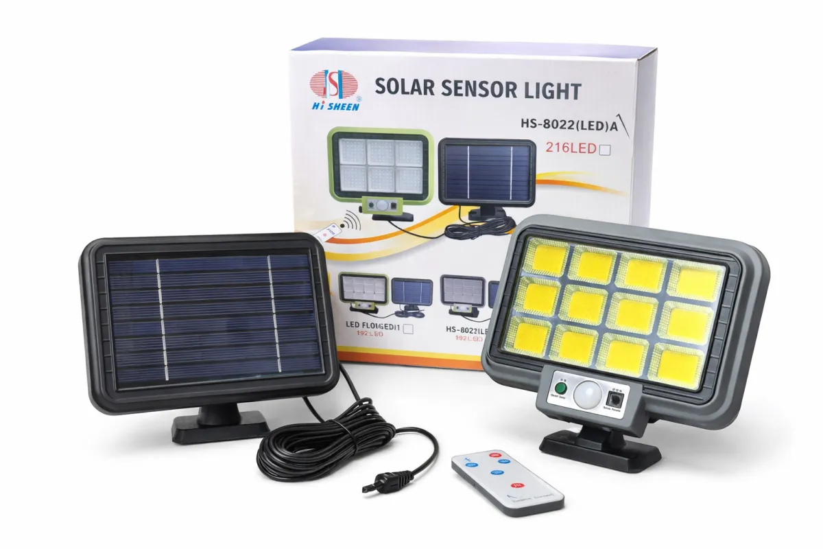 216 COB Solar Sensor Wall Light with Remote Control KDM0773