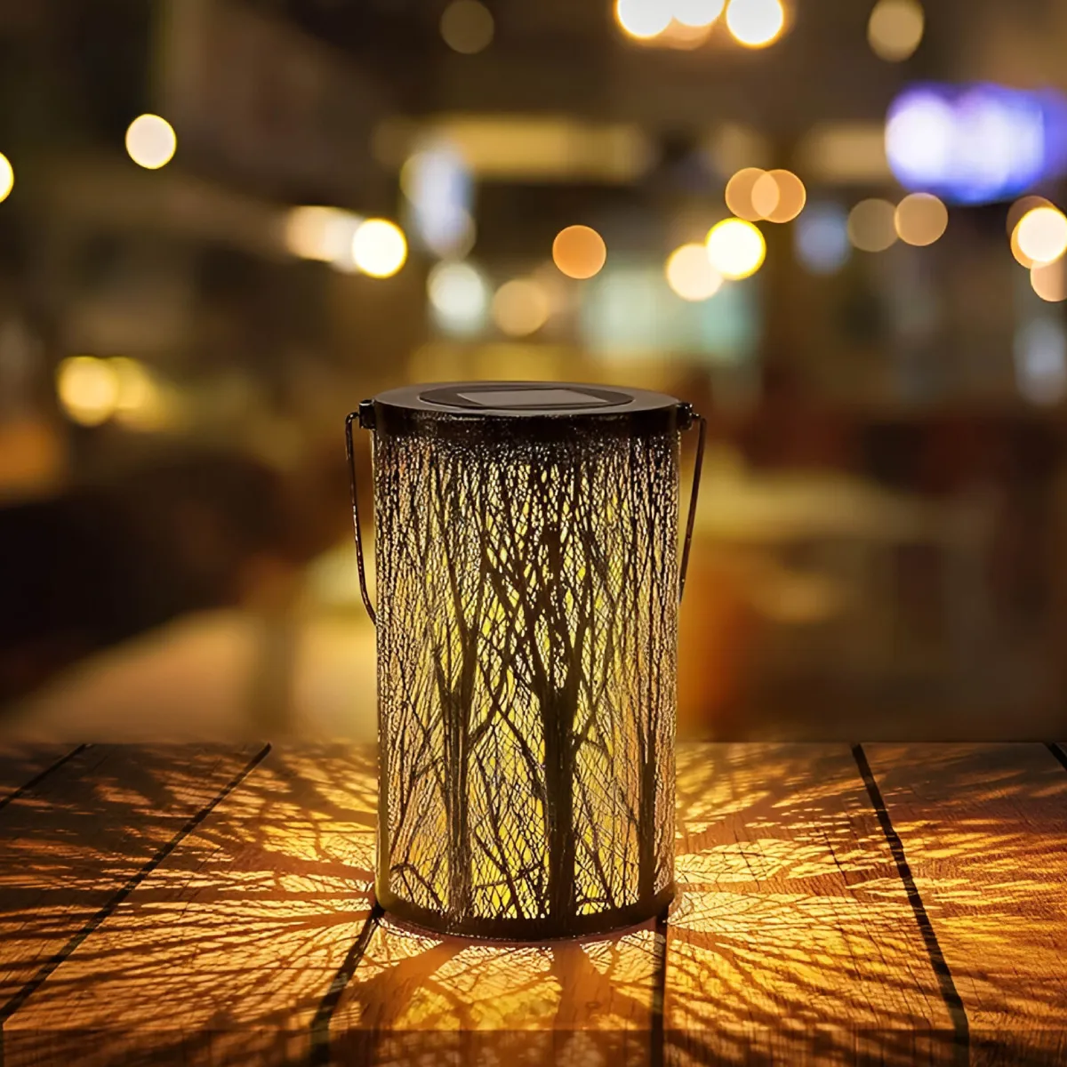 Tree Pattern Solar Retro Hanging Lamp Warm White | SL1124