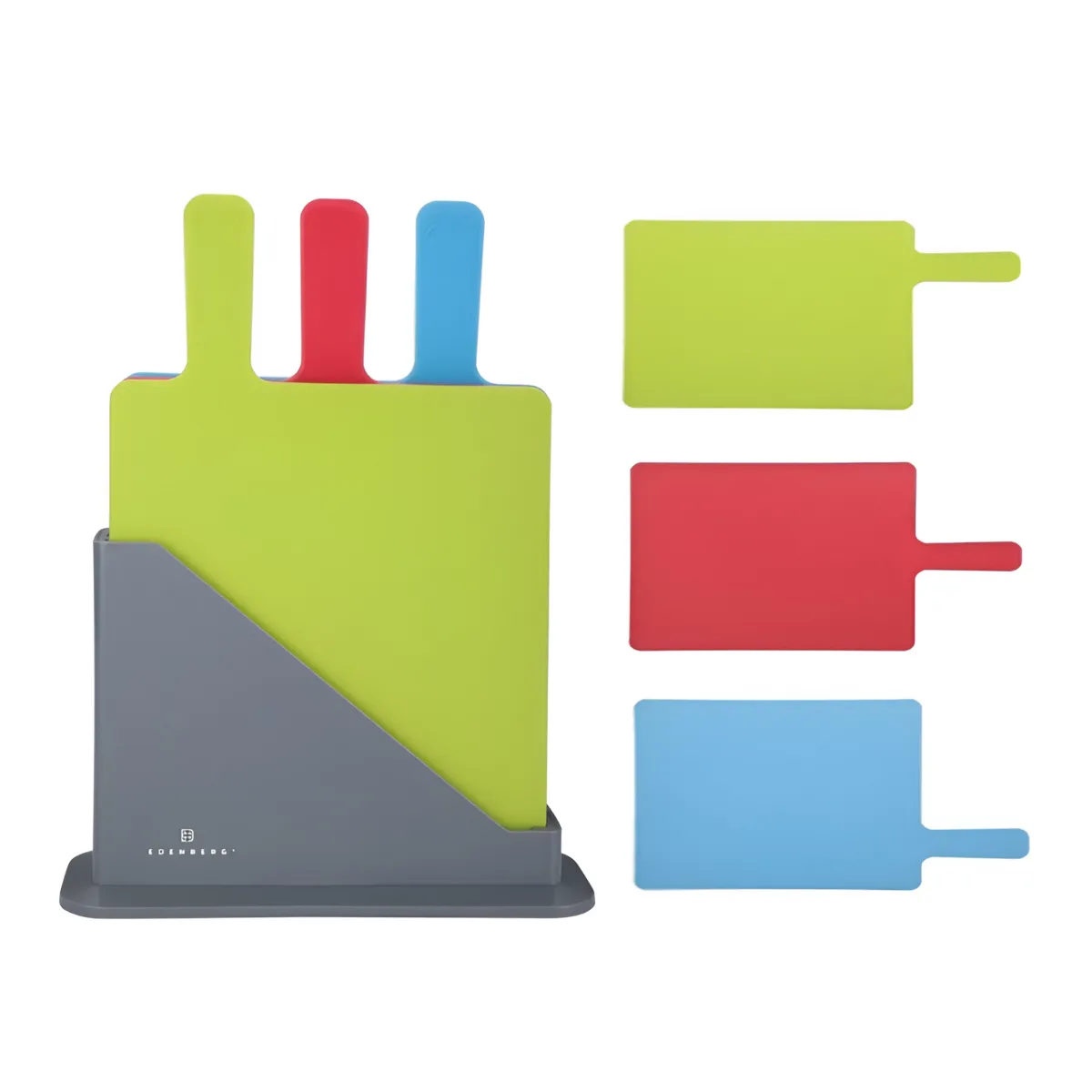 Edenberg 3-Piece Cutting Board Set with Holder Multicolor EB-11987
