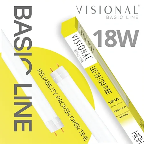 LED T8 Tube 120cm 18W 4000K 2160Lm IP20