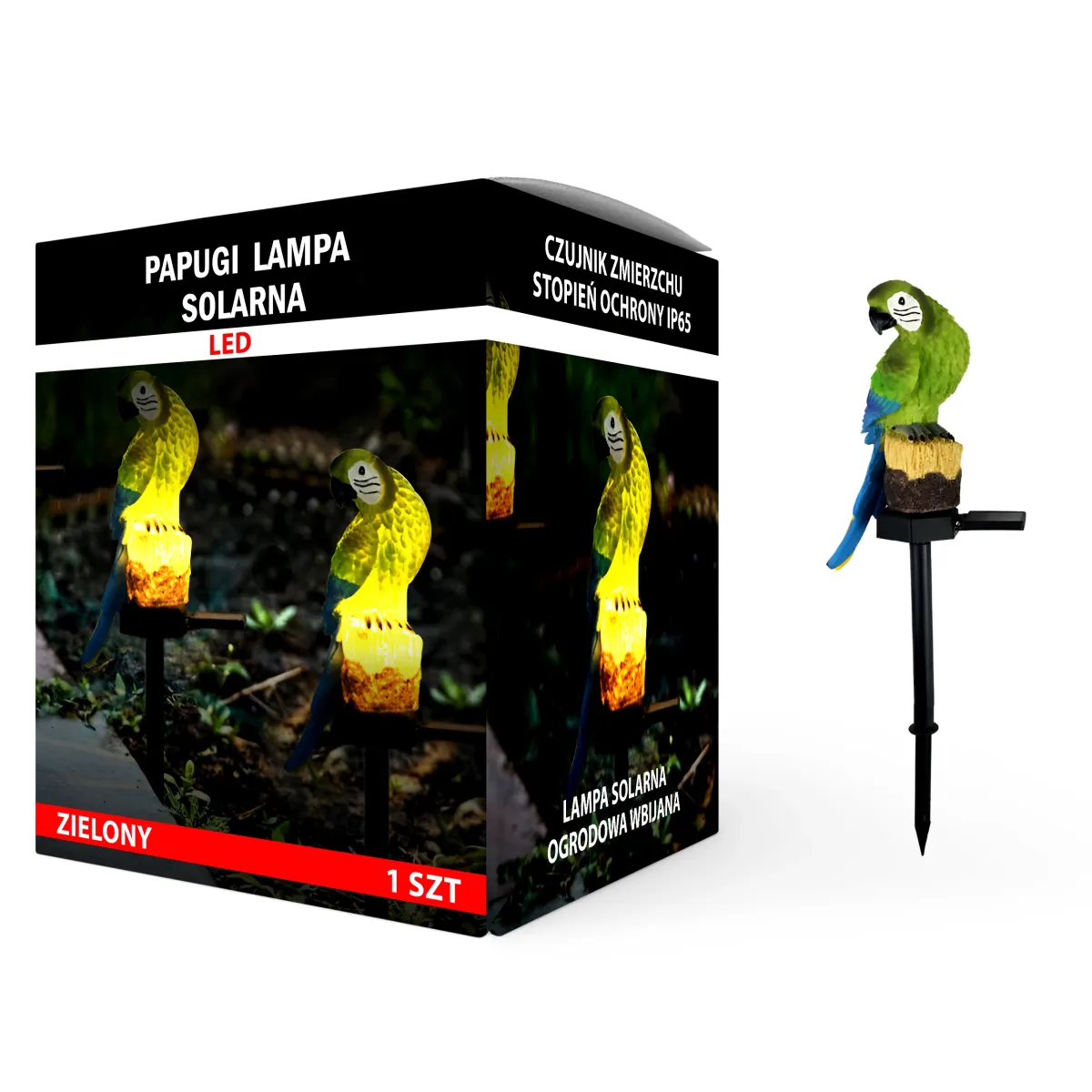 Zonne-papegaai LED groen SL1111