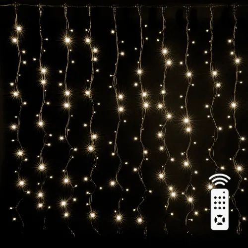LED завіса гірлянда мідний дріт 3x1м тепла біль 5V USB 100LED IP44