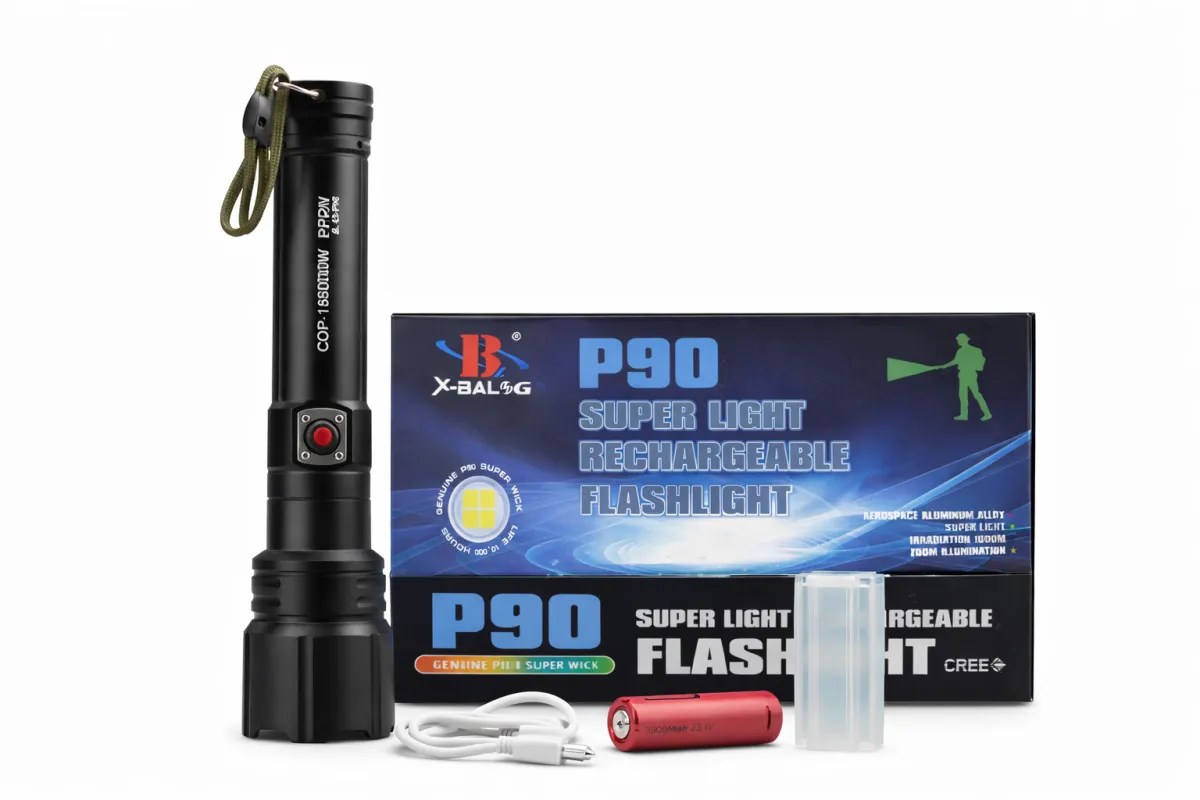 X-BALOG P90 Super Light Rechargeable Flashlight KDM0315