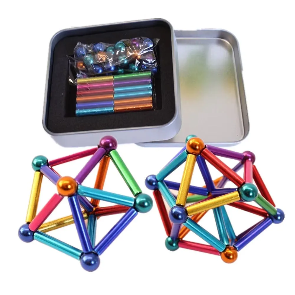 Magnetic Building Sticks & Balls Set - Creative Construction Toy KDM0358