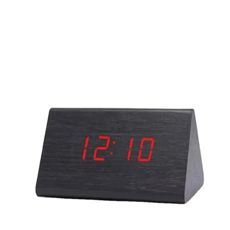 Modern Wooden LED Digital Alarm Clock - Stylish Digital Clock KDM0504