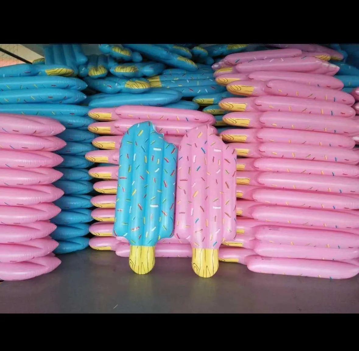 Popsicle / Ice Cream Bar Inflatable Pool Lounger Float (Blue & Pink)