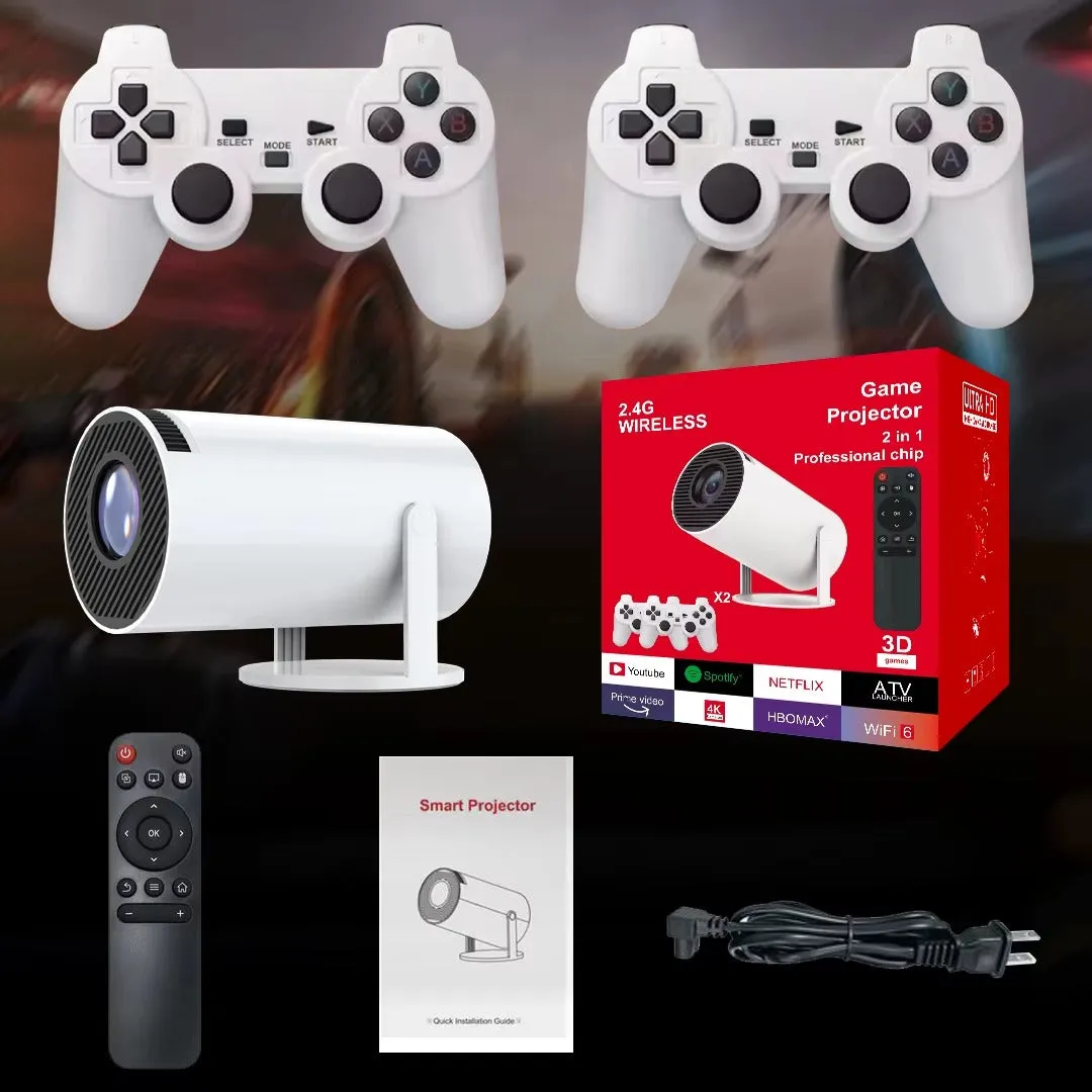 Proiector jocuri smart 4K cu 2 controlere wireless si WiFi 6 KDM0176