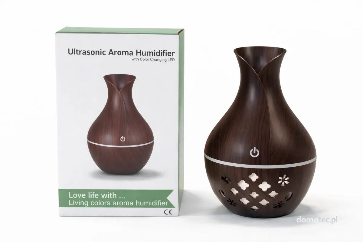 Ultrasonic Wood-Style Air Humidifier with LED KDM0492