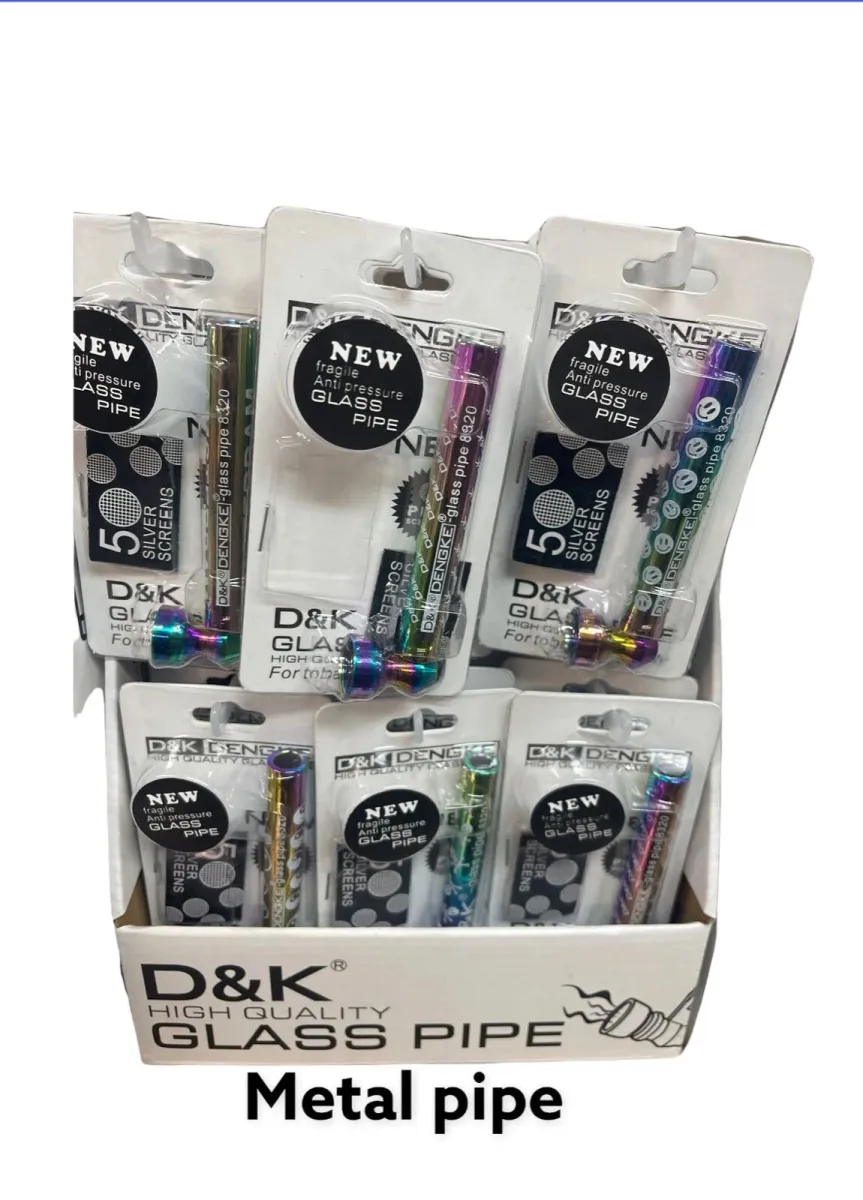 D&K perlų stiklinė pypė su 5 sidabro sieteliais KDM0118