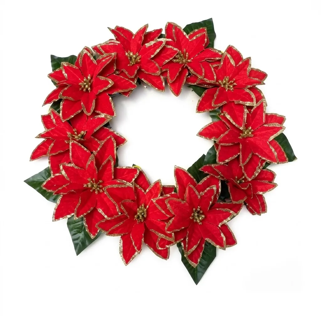 Christmas Poinsettia Wreath 34 cm  - PX- 791282