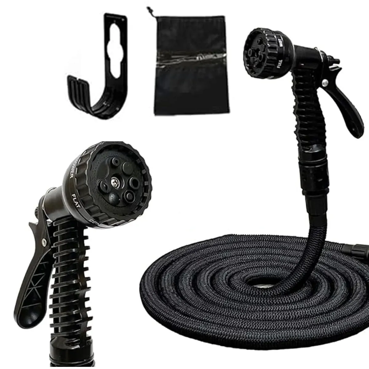 Flexible Extensive Garden Hose 15m Premium Gun+Holder - GH-0398