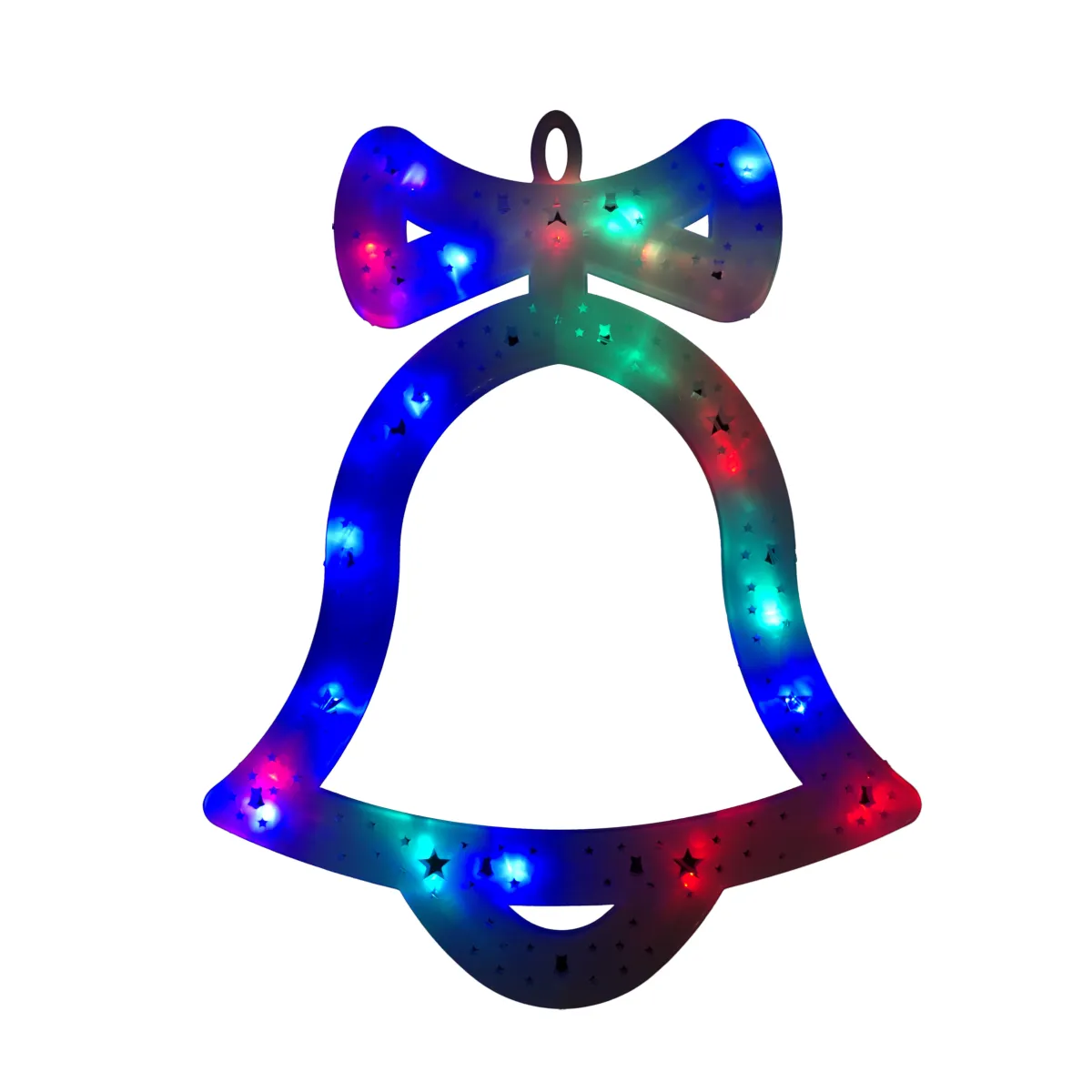 LED HANGING CHRISTMAS DECORATION BELL LIGHT 30 CM RGB - CP1119