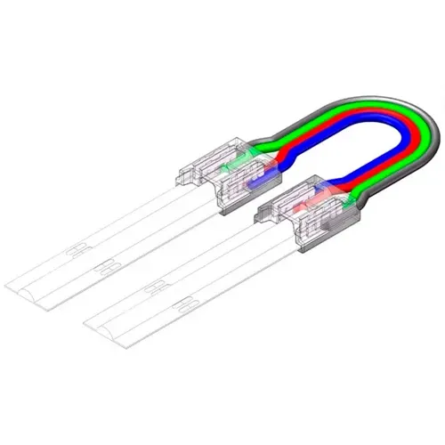 10mm COB RGB LED Strip Double Connector Wire, 4-Pin
