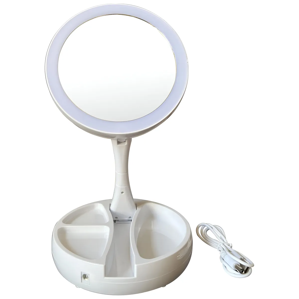 DIMMABLE 6 INCH DOUBLE SIDED MAKEUP MIRROR WITH LIGHT - CSA1113
