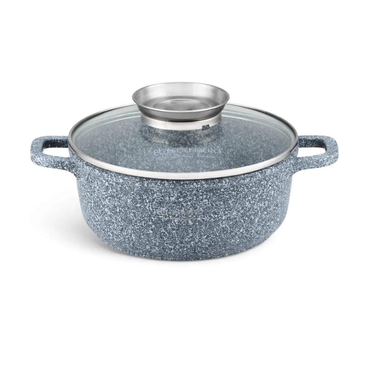 Edenberg 1.7L Granite Pot with Glass Lid 18cm EB-8000