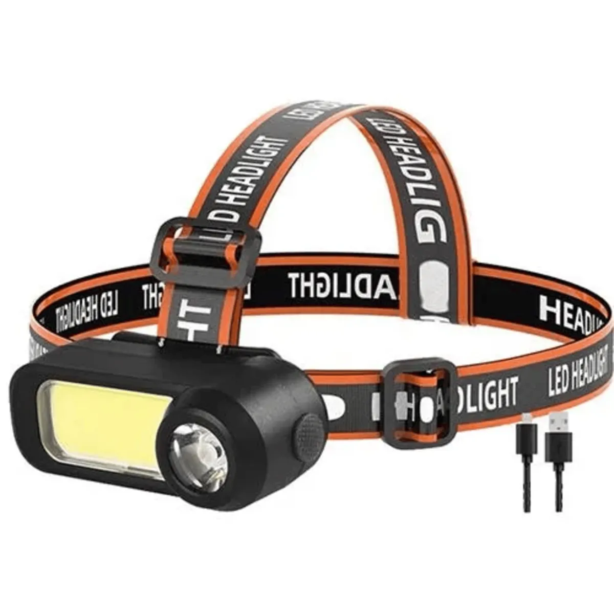 POWERFUL LED COB HEADLAMP - USB RECHARGEABLE- 180LM - HL1122