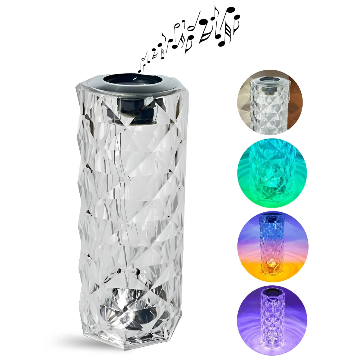 Bluetooth kristallen diamantlamp met speaker en afstandsbediening | TL1116