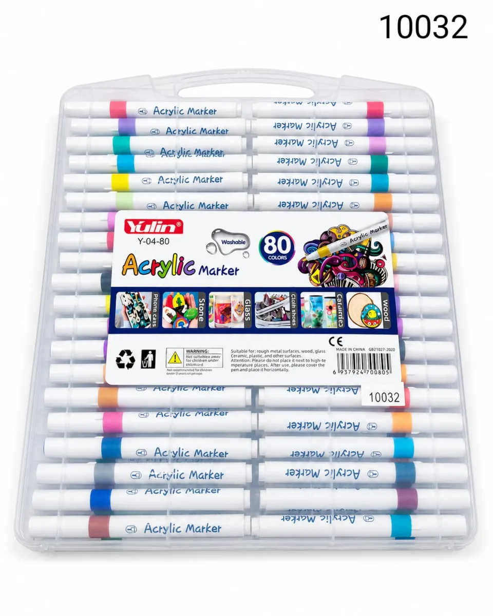 Acrylic Markers Y04 80 Pcs KDM0366