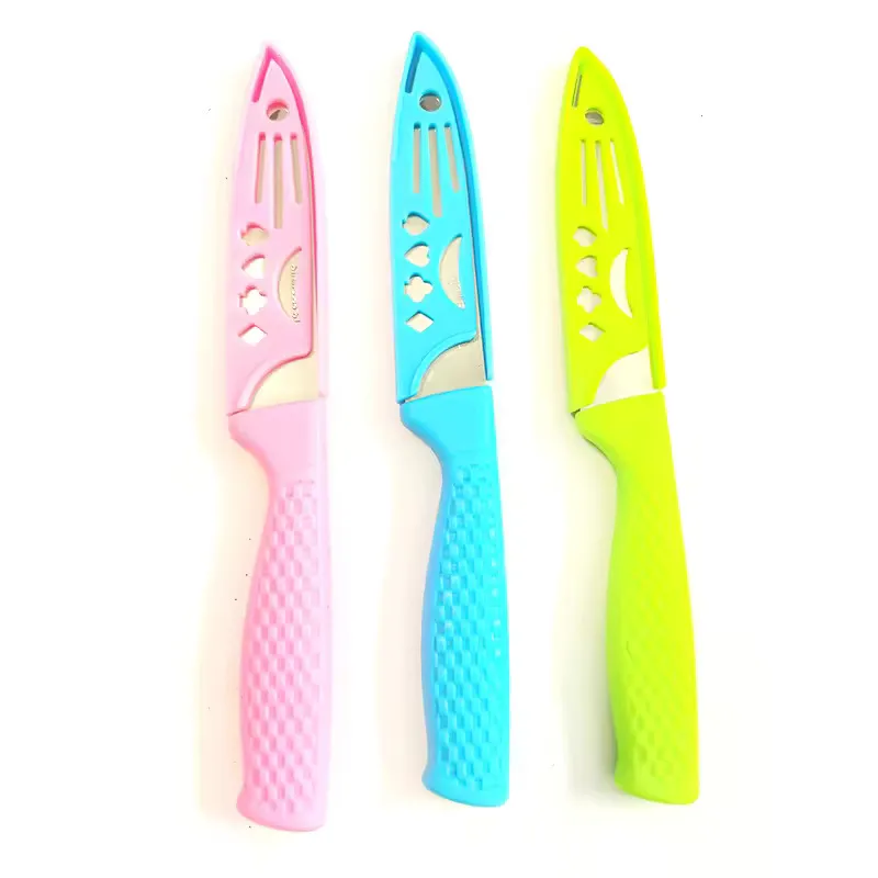 Stainless Steel Fruit Knife with Sheath, 4-Inch Paring Knife for Peeling & Vegetable Cutting
