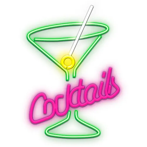 LED неоновий дисплей Cocktail різнокольоровий
