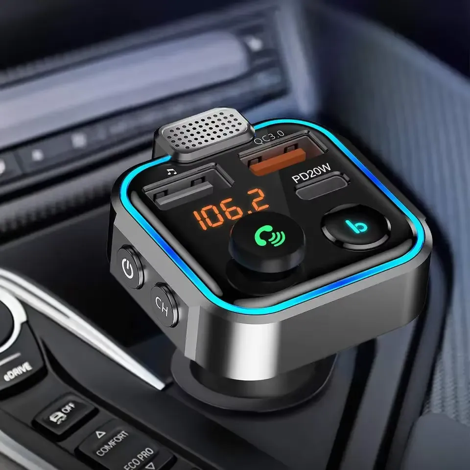 Car Bluetooth FM Transmitter & Fast Charger QC3.0 PD 20W KDM0720