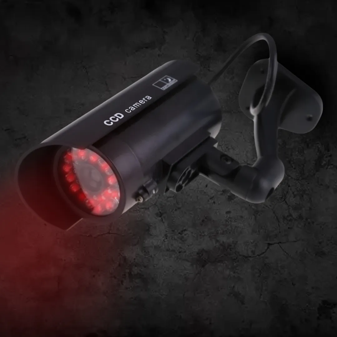 DUMMY CCTV CAMERA WITH FLASHING LED LIGHTS - DC1111