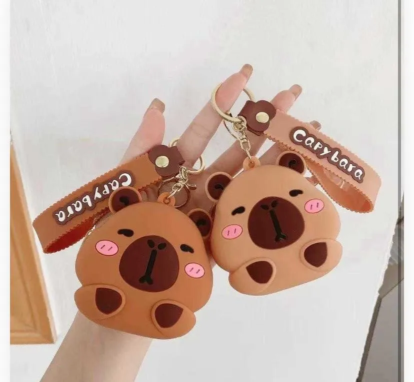 788007 3D Cute Sitting Capybara Keychain & Bag Charm