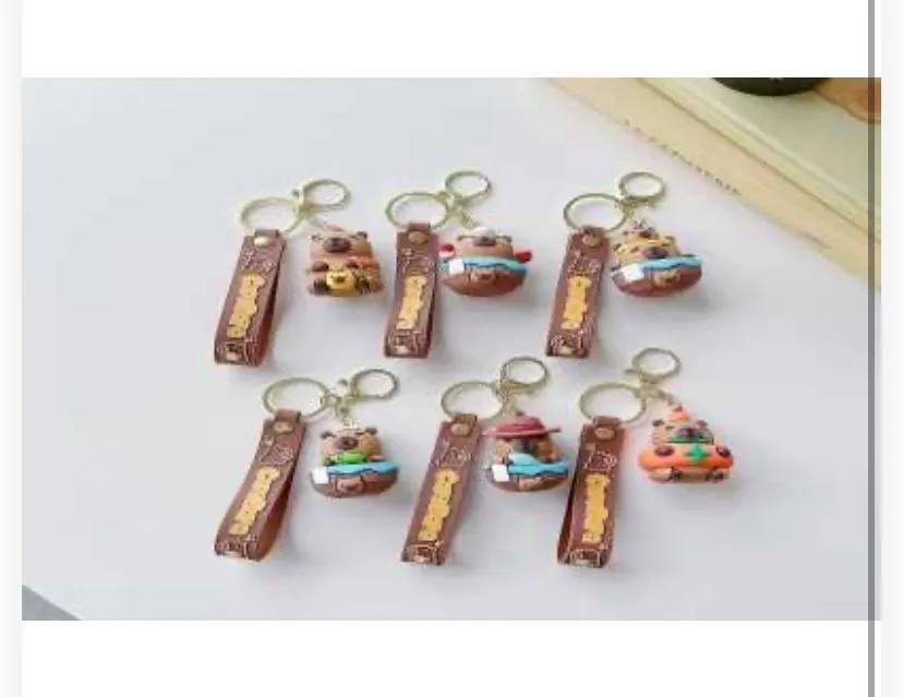 789031 Cute 3D Capybara Summer & Vacation Keychain Collection
